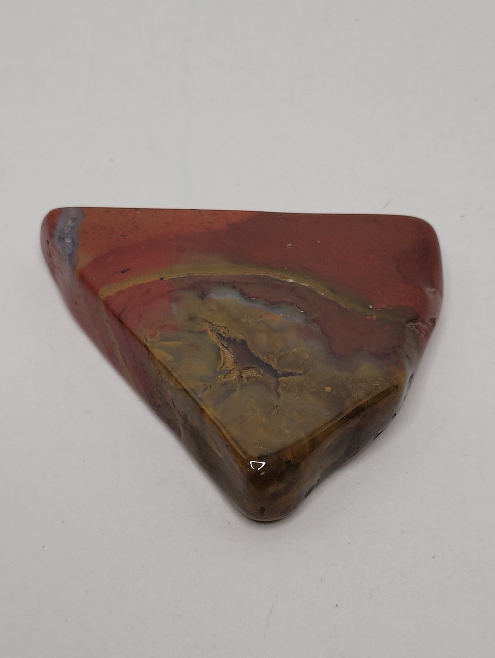 Polished Cherry Creek Jasper Natural Stone Palm Stone Paperweight Decor Gift
